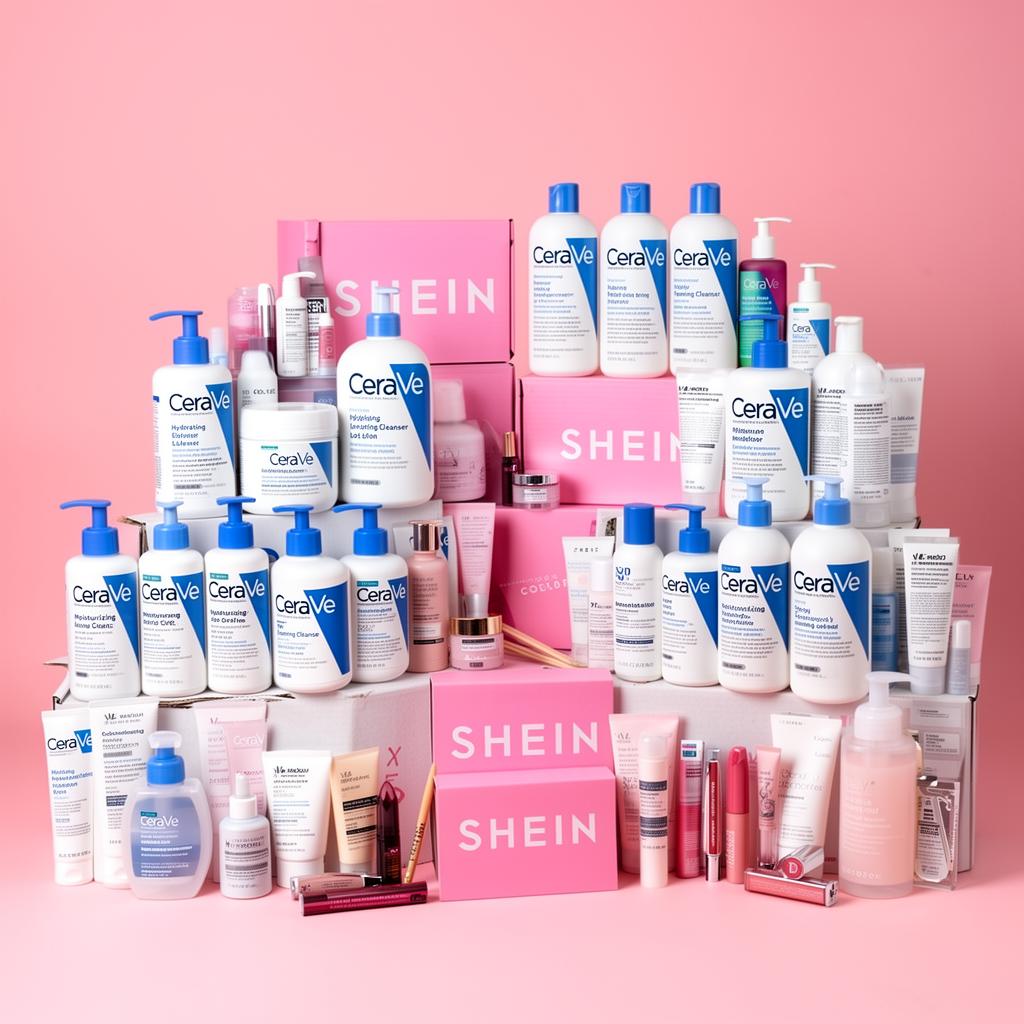 Paleta SHEIN con productos CeraVe